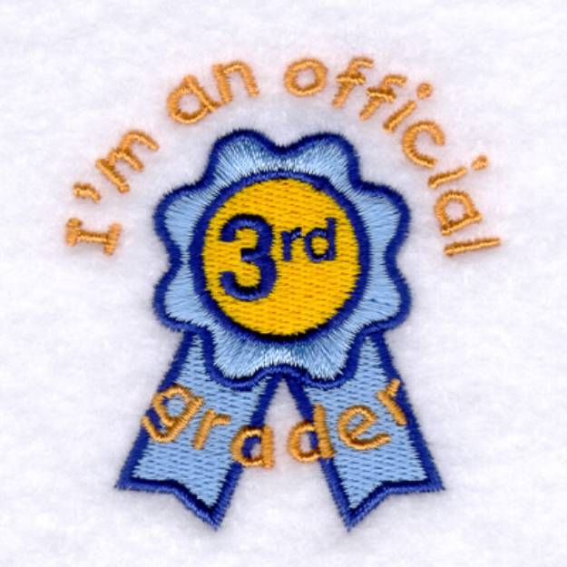 Picture of Official 3rd Grader Machine Embroidery Design