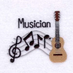 Picture of Musician Machine Embroidery Design