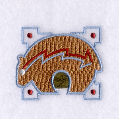 Pueblo Bear Square Machine Embroidery Design