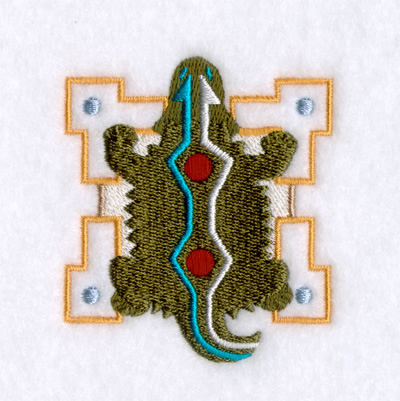 Horned Toad Square Machine Embroidery Design