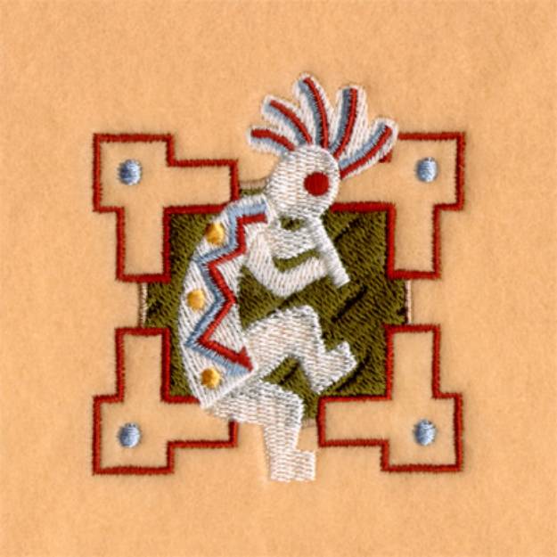 Picture of Kokopelli Square Machine Embroidery Design