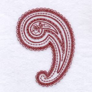 Picture of Paisley Outline #1 - Large Machine Embroidery Design