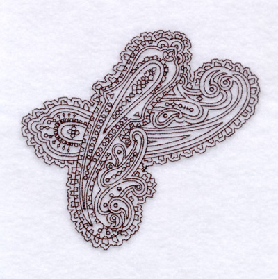 Paisley Outline #4 - Large Machine Embroidery Design