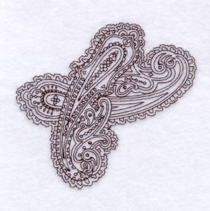 Picture of Paisley Outline #4 - Large Machine Embroidery Design