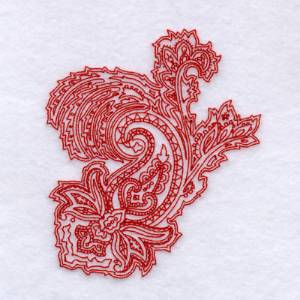 Picture of Paisley Outline #3 - Large Machine Embroidery Design
