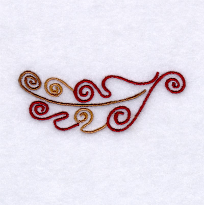 Swirly Oak Leaf Machine Embroidery Design