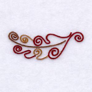 Picture of Swirly Oak Leaf Machine Embroidery Design