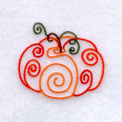 Swirly Pumpkin Machine Embroidery Design
