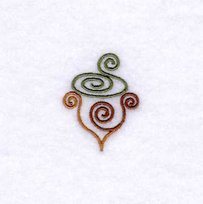 Swirly Acorn Machine Embroidery Design