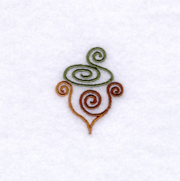 Picture of Swirly Acorn Machine Embroidery Design