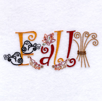 Swirly Fall Machine Embroidery Design