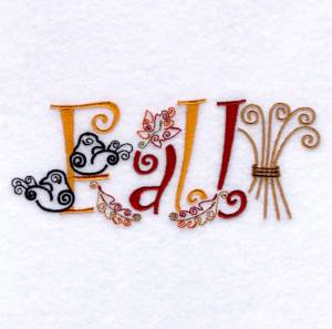 Picture of Swirly Fall Machine Embroidery Design