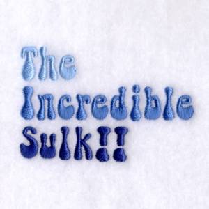 Picture of The Incredible Sulk!! Machine Embroidery Design
