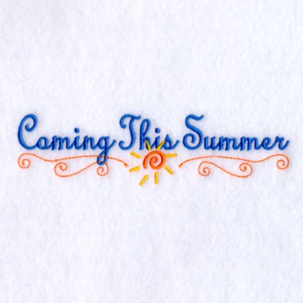 Picture of Coming This Summer Machine Embroidery Design