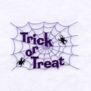 Picture of Trick or Treat Spider Web Machine Embroidery Design