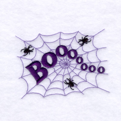 Boo Spider Web Machine Embroidery Design