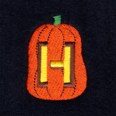 Jack-O-Lantern H Machine Embroidery Design
