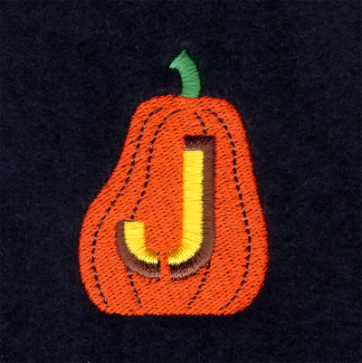 Jack-O-Lantern J Machine Embroidery Design