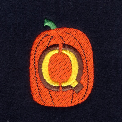 Jack-O-Lantern Q Machine Embroidery Design