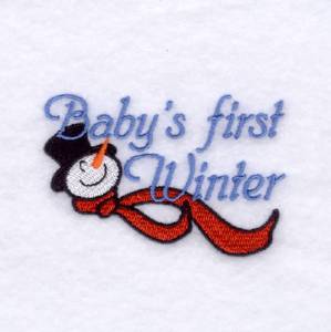 Picture of Babys 1st Winter Machine Embroidery Design