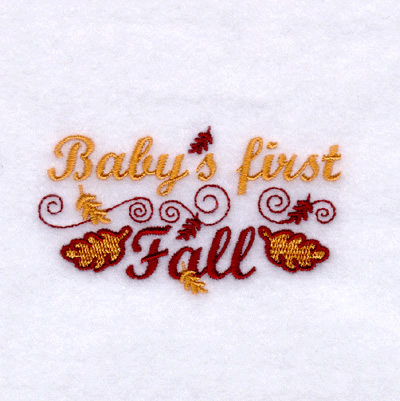 Babys 1st Fall Machine Embroidery Design