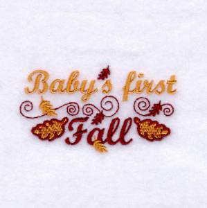 Picture of Babys 1st Fall Machine Embroidery Design