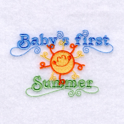 Babys 1st Summer Machine Embroidery Design