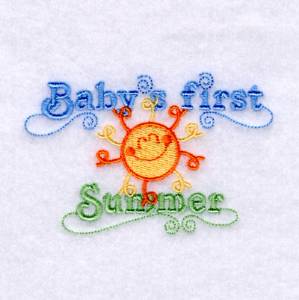 Picture of Babys 1st Summer Machine Embroidery Design