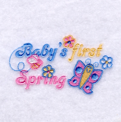 Babys 1st Spring Machine Embroidery Design
