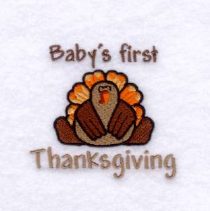 Picture of Babys 1st Thanksgiving Machine Embroidery Design