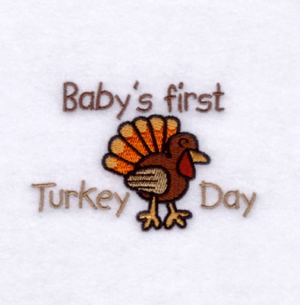 Picture of Babys 1st Turkey Day Machine Embroidery Design