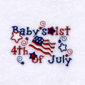 Picture of Babys 1st 4th of July Machine Embroidery Design