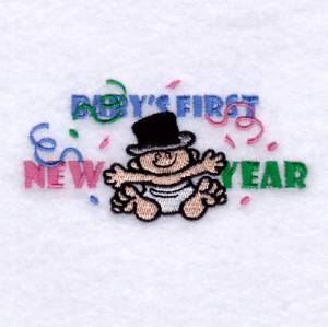 Picture of Babys 1st New Year Machine Embroidery Design