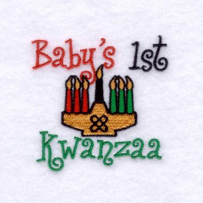 Babys 1st Kwanzaa Machine Embroidery Design
