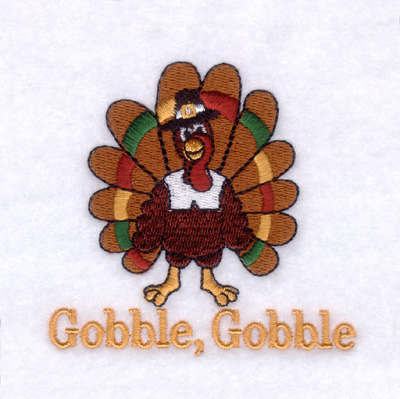Gobble, Gobble Machine Embroidery Design