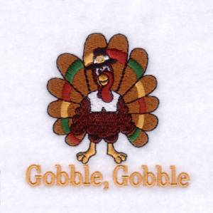 Picture of Gobble, Gobble Machine Embroidery Design