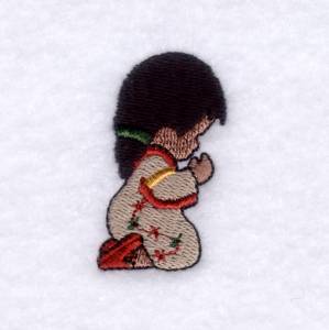 Picture of Indian Girl Machine Embroidery Design