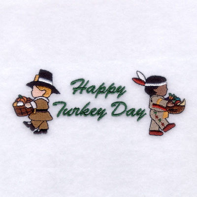 Happy Turkey Day Machine Embroidery Design