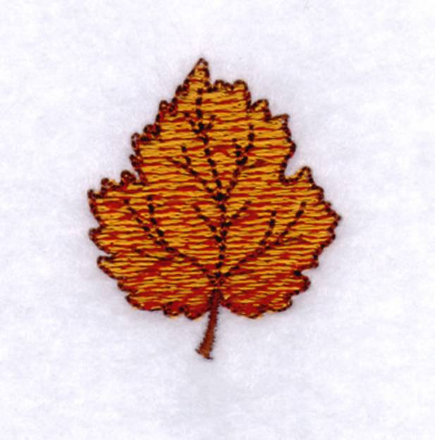 Picture of Large Fall Leaf Machine Embroidery Design