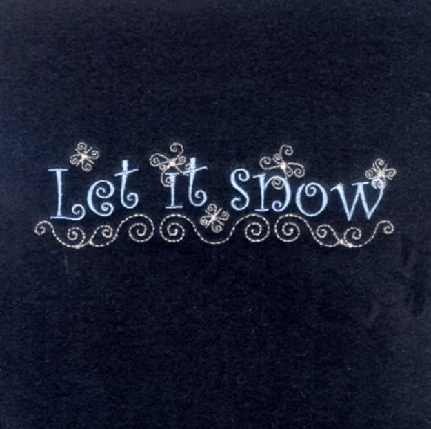 Picture of Let it Snow Swirls Machine Embroidery Design