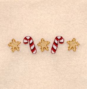 Picture of Candy Canes & Stars Machine Embroidery Design