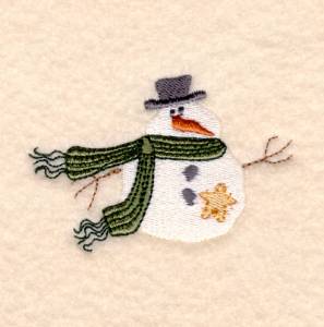 Picture of Country Snowman "Stocky" Machine Embroidery Design