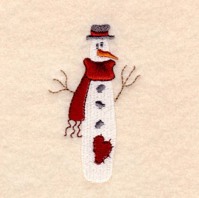 Country Snowman "Slim" Machine Embroidery Design