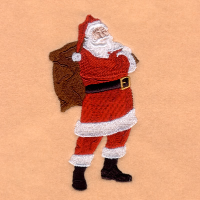 Santa Claus with Sack Machine Embroidery Design