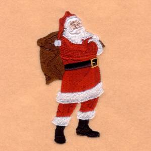 Picture of Santa Claus with Sack Machine Embroidery Design