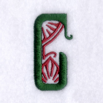 Art Deco "C" Machine Embroidery Design