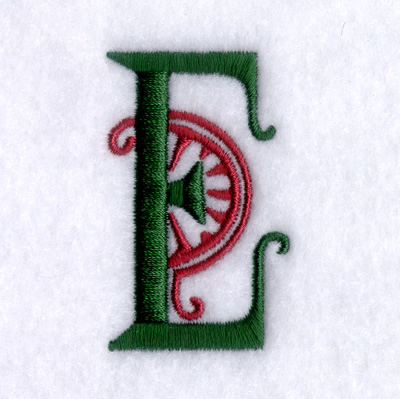 Art Deco "E" Machine Embroidery Design