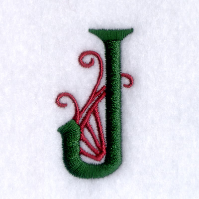 Art Deco "J" Machine Embroidery Design