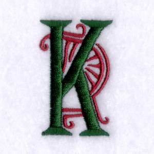 Picture of Art Deco "K" Machine Embroidery Design