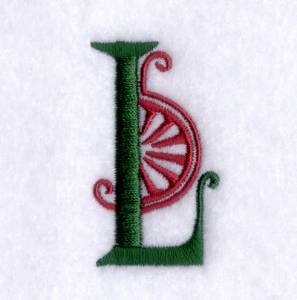 Picture of Art Deco "L" Machine Embroidery Design